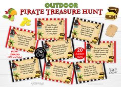 pirate themed printables for the classroom to use on their own wall or bulletin boards