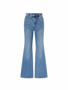 MO&Co. Women's Full Length Flared Jeans Features : - Flared legs- Button and zip closure- Five-pocket design, belt loops- Leather logo patch at back waistband Code: MBC2JEN006The back length of size M(27) is 107.5cmMATERIALS & CARE Material: 99.2% Cotton 0.8% SpandexOur sizes might be a little different from US/EU sizes. Please refer to the size guide carefully before purchasing at the above description.REMINDER: All items are measured manually. Please note that it's reasonable that there might Frame Denim Jeans, Cropped Flare Jeans, Striped Jeans, Cropped Flares, Denim Flares, Leather Logo, Flared Jeans, Dark Wash Denim, Frame Denim