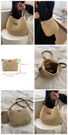 BirdinBag – Stylish Straw Bag for Chic Vacation Aesthetics – Bird in Bag Casual Beige Portable Shoulder Bag, Portable Shoulder Bag For Daily Use, Casual Beige Handheld Shoulder Bag, Casual Beige Pouch Beach Bag, Trendy Natural Canvas Shoulder Bag, Trendy Portable Straw Shoulder Bag, Trendy Brown Pouch Beach Bag, Summer Satchel Shoulder Bag, Portable Beige Shoulder Bag For Vacation