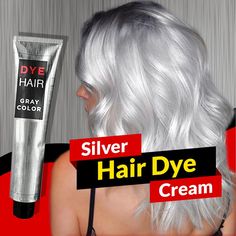 Silver Hair Dye, Grey Hair Dye, Gorgeous Hair Color, Silver Hair Color, Silver Grey Hair, Low Lights Hair, Brown Blonde Hair, Hair Cream, Hair Color Dark