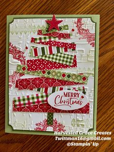 a christmas card made with stampin'up