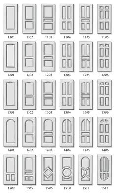 the different types and sizes of doors