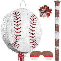 PRICES MAY VARY. What You Will Receive: you will receive 4 pieces of baseball birthday party supplies, including 1 piece of baseball piñata, 1 piece of piñata blindfold, 1 piece of baseball bat and 1 pack of 20g confetti, enough to meet your using needs Size Information: baseball piñata measures approximately 33.5 x 33.5 x 7.5 cm/ 13.19 x 13.19 x 3 inches, portable and lightweight, enough to hold many items, convenient for you to carry and decorate Exquisite Workmanship: these baseball birthday Baseball Pinata, 1st Birthday Boy Themes, Baseball Theme, First Birthday Party Themes