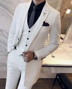 Matric Suits Men, White Three Piece Suit, Wedding Suit Men, Men Wedding Suit, Suit For Men Wedding