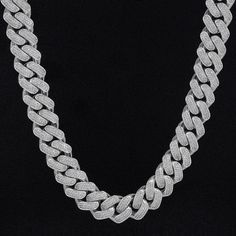 Metal: Stainless Steel. Plating: 18K Gold & Rhodium Plated. Stones: Cubic Zirconia. Width: 12mm. Ice Necklace Jewelry, Vvs Diamond Chain, Icebox Chains, Iced Chain, Ice Chain, Diamond Chains For Men, Iced Out Chains, Young Dylan, Diamond Cuban Link Chain