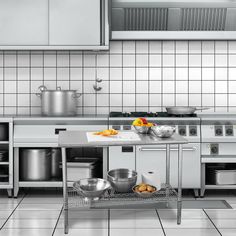 the kitchen is clean and ready to be used as a cook's counter top