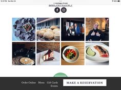 an image of a web page with pictures of people and food