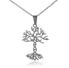 Steel DNA Tree of Life Stainless Steel Pendant Necklace Dna Tree Of Life, Dna Tree, Double Helix, The Tree Of Life, Stainless Steel Pendant, Steel Necklace, Rose Gold Necklace, Stainless Steel Rings, Stainless Steel Necklace