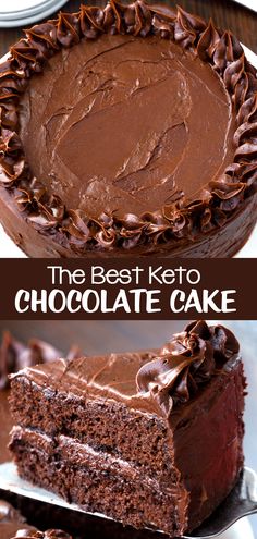 the best keto chocolate cake recipe is made with only 3 ingredients and it's so good to eat