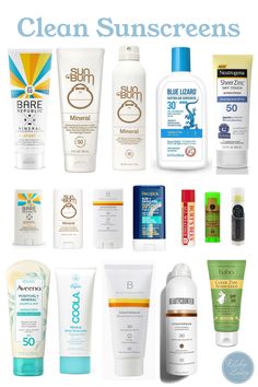 Best Sunscreen For Body Summer, Healthy Sunscreen, Non Toxic Sunscreen, Clean Sunscreen, Blue Lizard Sunscreen, Vegan Sunscreen, Toxic Free Living, Nontoxic Beauty, Clean Products