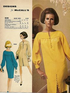 Mccalls Dress, Vintage Fashion 1930s, 60s 70s Fashion, 70s Women