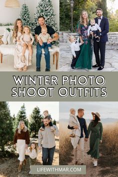 the winter photo shoot outfits are great for family photos