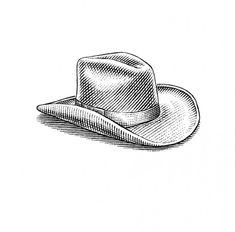 a drawing of a cowboy hat