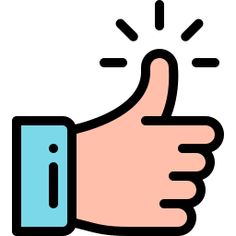 a thumb down hand giving the thumbs up sign with an index and finger down symbol