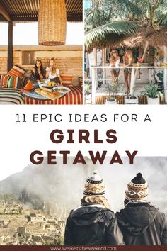 50th Birthday Trips For Women, 50th Birthday Trip Ideas For Women, Sweet 16 Trip Ideas, Girls Trip Theme Ideas, Unique Bachelorette Destinations, Best Girls Trip Destinations, 40th Birthday Trip Ideas, 30th Birthday Trip Ideas, Girls Weekend Ideas