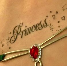 chappell roan's 'princess' tramp stamp tattoo. Stamp Tattoo, Princess Tattoo, Album Aesthetic, Princess And The Pauper, Pretty Tattoos For Women, Ring Tattoos, American Princess, Discreet Tattoos, Chappell Roan