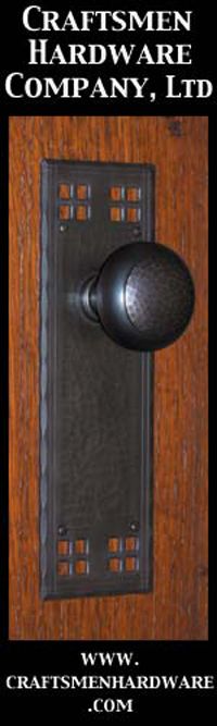 an old fashioned door handle with the words craftsman hardware company, ltd written on it