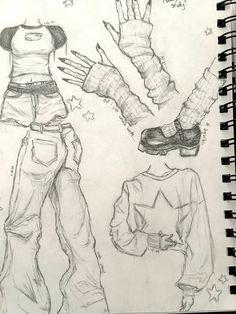 a drawing of two people with gloves on their hands and one person holding something in his hand