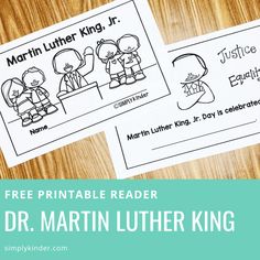 free printable martin luther king worksheet for kids to learn how to read