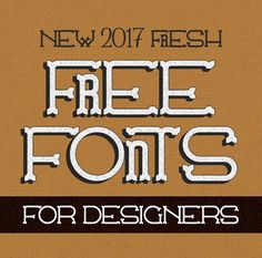 the free font for designers is shown in this image