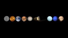 the solar system with all its planets in it's orbit, taken from space station