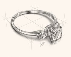 Rings Sketch, Jewelry Sketch Design, Draw Jewelry, Ring Drawing, Jewellery Rendering, Jewellery Sketch, Jewellery Designing, Ring Sketch, Jewelry Rings Unique