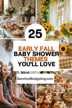 baby shower themes with sunflowers and flowers