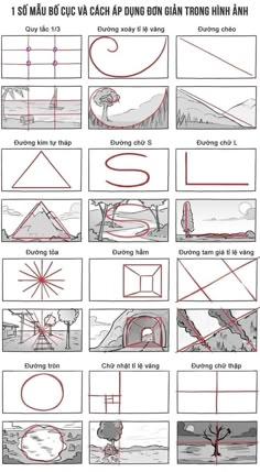 how to draw mountains and hills with different lines in one drawing lesson, step by step