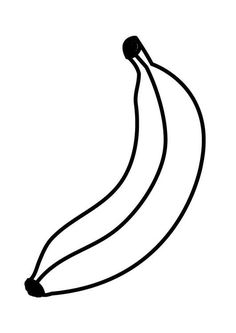 a black and white drawing of a banana