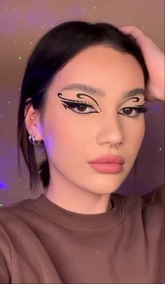 Drawing Eyeliner, Teknik Makeup, Cute Eye Makeup, Swag Makeup, Eye Makeup Pictures, Dope Makeup