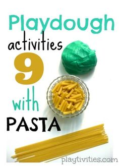 playdough activities 9 with pasta