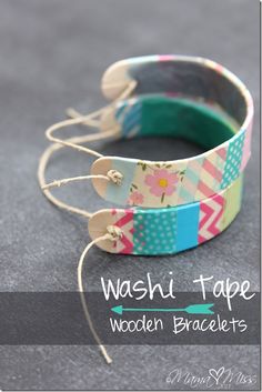 the washi tape bracelets are colorful and cute