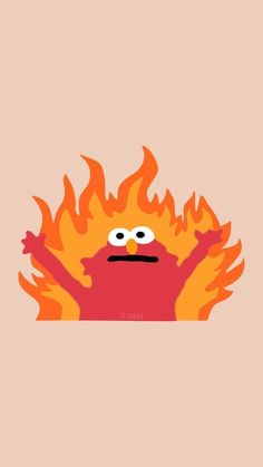 an image of a cartoon character on fire