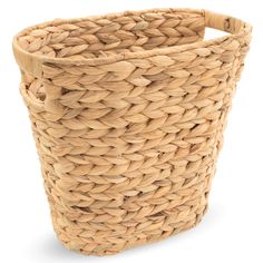 a large woven basket is shown on a white background with clipping to the bottom