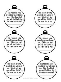 christmas ornament with four different sayings for each one, and the other three