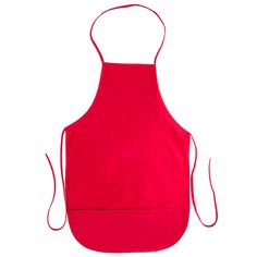 a red apron on a white background