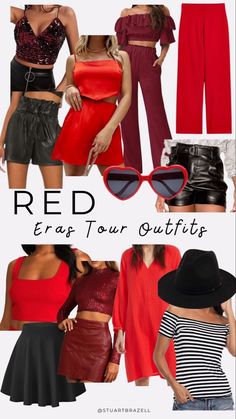 the red crop tour outfits are available for purchase