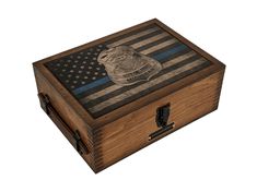 Customize our Custom Law Enforcement Humidor with your Photos, Badges, Patches and Text. Add your favorite cigars, and then gift someone special. Our desktop humidor is designed to hold up to 80 – 6 inch cigars  and features a very tight seal to trap moisture and keep cigars fresher longer. **Cigars are not included.

Includes: Custom Full Color Lid Top Artwork, 3/8 Thick Cedar Lining, Brass Hygrometer, Rechargeable Humidor Discs, Leather Handles.

Handcrafted in the USA.

COMPLETELY CUSTOM – It Nypd Badge, Custom Humidor, Good Cigars, Humidor, Hygrometer, Leather Handles, Law Enforcement, Wood Working, Cigars