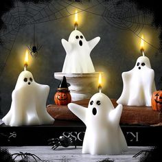 4 pieces ghost candles Rose Scent made of soybean wax, beeswax and paraffin wax 3.5 x 3.5 inch Ghost Candles, Rose Scent, Burning Candles, Candles Scented, Moreno Valley, Rose Candle, Rose Scented Products, Paraffin Wax, Scented Wax