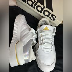 Adidas Court Funk Sneakers Original/New/With Box Sizes 9 And 8.5 Adidas Court, Adidas White, Shoes Adidas, White Adidas, Adidas Shoes, Adidas Women, Womens Shoes Sneakers, Shoes Sneakers, Color White