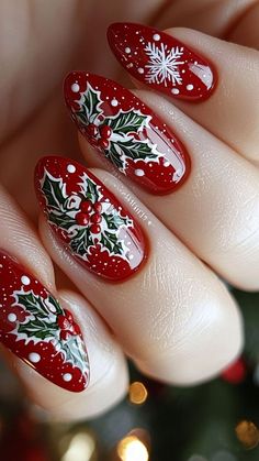 Gingerbread Nails, Holidays Nails, Nails Unique, Xmas Nail, Candy Cane Nails, Country Nails, December Nails, Festive Nail Art, Christmas Nails Easy