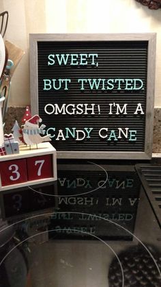 there is a sign that says sweet but twisted omgshi ima candy cane