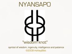 a white poster with the words nyansapo and an image of a circle