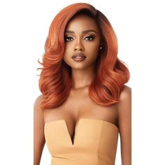 Outre Soft & Natural Lace Front Wig - Neesha 202 Pre-Plucked Swiss Lace Natural Texture & Volume High Tex | Heat Resistant Fiber Safe Up To 400°F Color Shown on stock card: DR SIENNA COPPER, DRFFSUNBRN Color Shown in video: DRFF2/BTSC Bombshell Curls, Texturizer On Natural Hair, Swiss Lace, Synthetic Lace Front Wigs, Soft Natural, Lace Fashion, Lace Front Wig, Hair Bundles, Lace Frontal