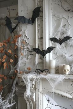 15 Spooky Diy Halloween Decorations You Must See Cubicle Halloween Decorations, Spooky Diy Halloween Decor, Creepy Candles, Halloween Decorations Ideas, Spooky Diy, Halloween Ghost Decorations, Halloween Ball, Halloween Mantel, A Haunted House