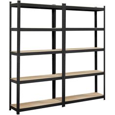 PRICES MAY VARY. 5-tier shelving unit with adjustable height to customize storage solutions Durable steel frame with anti-scratch powder coating to prevent rusting and damage Easy bolt-free assembly with included accessories - just connect beams and place boards Holds up to 385 lb on each shelf for storing books, pantry items, tools, and more Measures 35.5 in x 12 in x 71 in (L x W x H); 2 units per order Quick overview:
Looking to keep your space neat and organized? This multi-tier storage shel Shed Shelving, Iron Pipe Shelves, Steel Shelving Unit, Garage Shelving Units, Steel Storage Rack, Metal Storage Shelves, Garage Storage Racks, Garage Storage Shelves, Metal Storage Racks