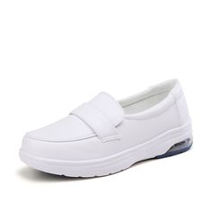 Lasaky - Professional English Product Title: White Comfortable Slip-Resistant Hospital Work Shoes with Soft Cushioned Soles, Easy Slip-On Design Professional English, Black Work Shoes, White Flat Shoes, Nursing Shoes, Sport Shoes Women, Womens Summer Shoes, Sports Footwear, Casual Flats, Work Shoes