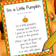 i'm a little pumpkin poem for kids