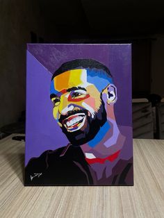 #drake#art#canva#paintig#acrylic Drake Art, Drake, Paintings, Canvas