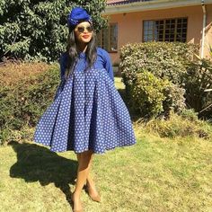 Seshweshwe Dresses Design African Style, Seshweshwe Dresses Design, Shweshwe Outfits, Sotho Traditional Dresses, Shweshwe Wedding Dresses